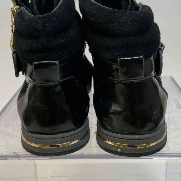 Michael Kors Designer Aq13e Women's Black High-Top Sneakers - Size 8.5 - Picture 3 of 6